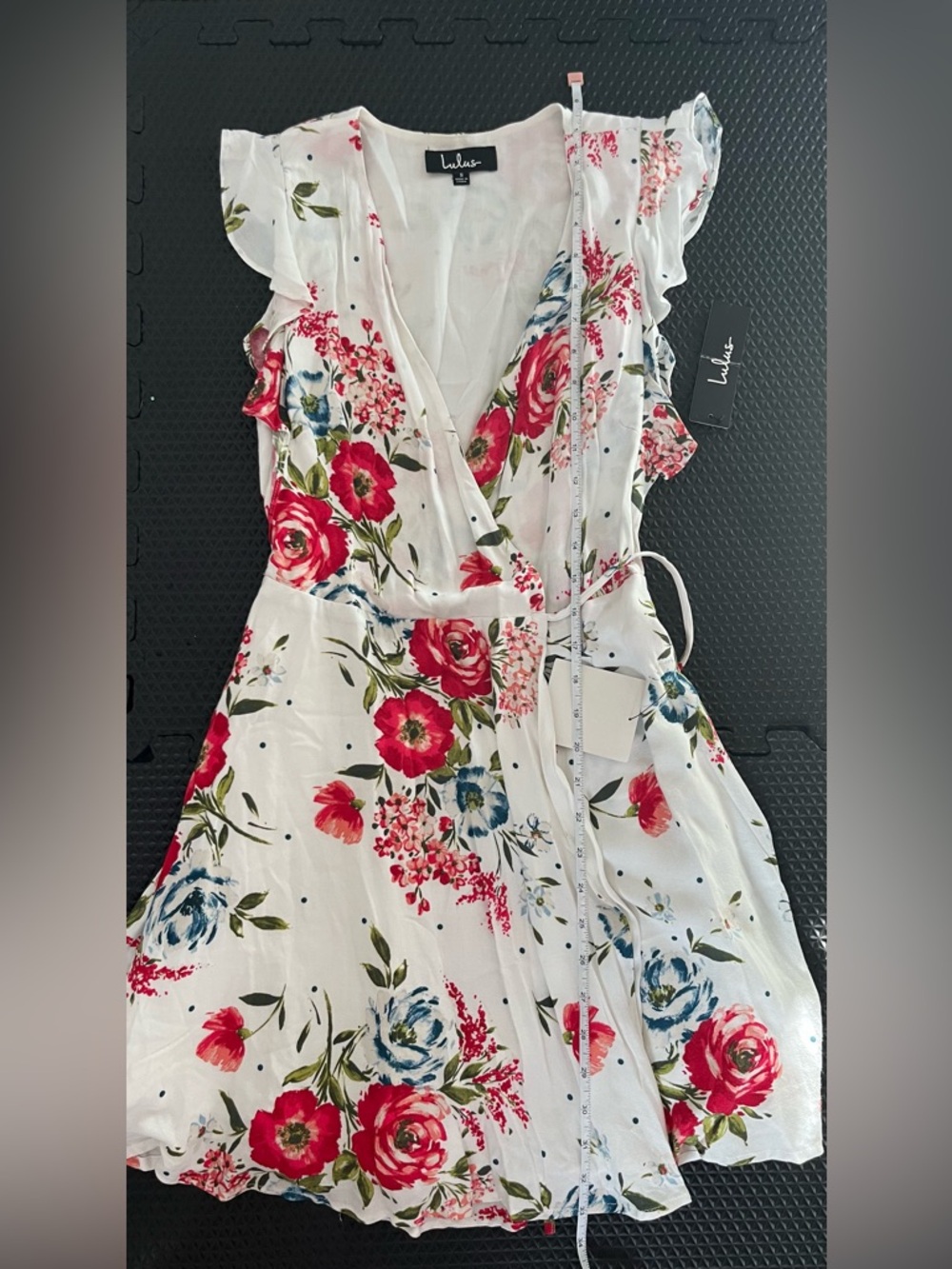 Lulus Floral Wrap Mini Dress - Picture 5 of 16